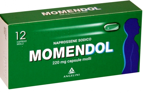 Momendol 12 capsule molli 220 mg - angelini spa