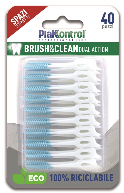 Plakkontrol brush & clean dual action 40 scovolini