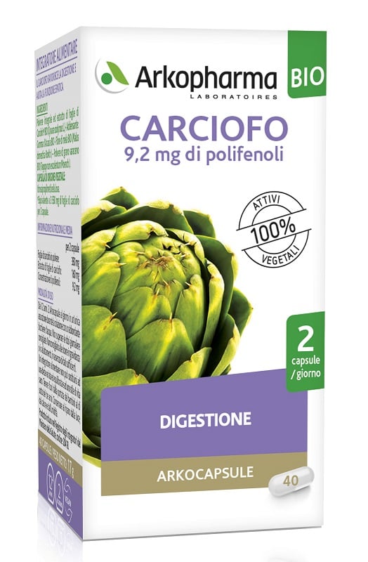 Carciofo bio arkocapsule 40 capsule - arkofarm srl