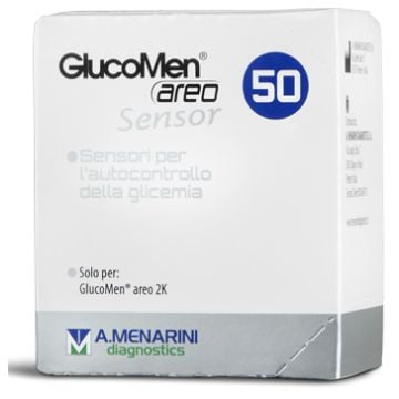 Strisce glucomen areo sensor per analisi del glucosio 50 pezzi
