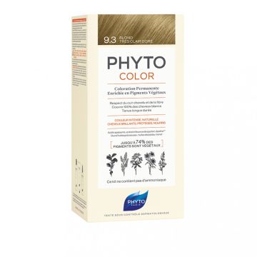 Phytocolor 9,3 biondo chiarissimo dorato latte 50 ml + crema50 ml + maschera 12 ml - 