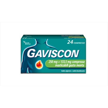 GAVISCON 24 COMPRESSE MASTICABILI 250 mg + 133,5 mg - 
