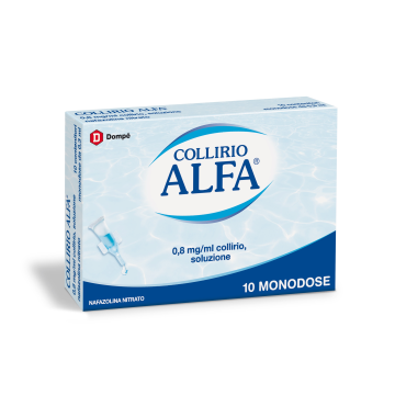 COLLIRIO ALFA 0,8 mg/ml 10 CONTENITORI 0,3 ml - 