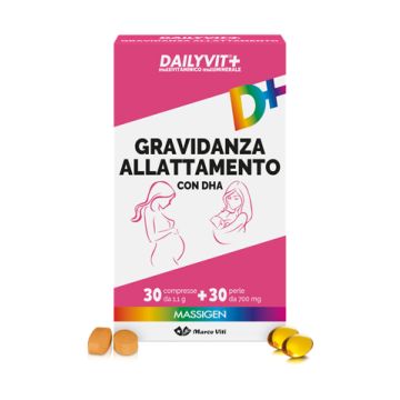 Dailyvit+ gravidanza allattamento con dha multivitaminico e multiminerale 30 compresse + 30 perle - 