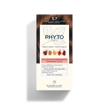 Phytocolor Color kit 5,7 castano chiaro tabacco 1 latte 50 ml + 1 crema 50 ml + 1 maschera 12 ml - 