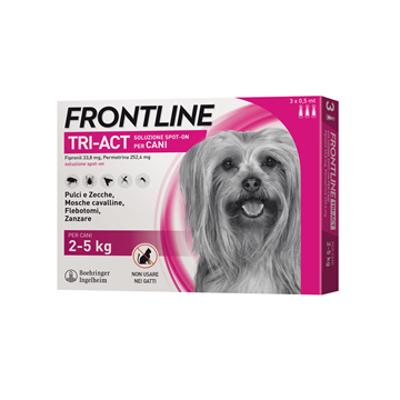 frontline tri act 3 pipette 0,5 ml cani 2-5 kg - 