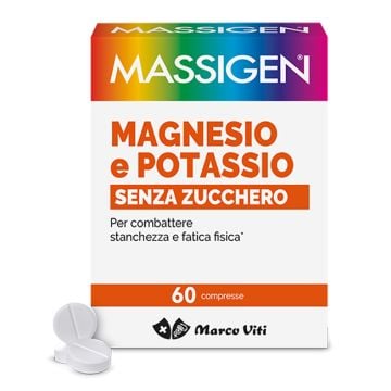 MASSIGEN MAGNESIO E POTASSIO SENZA ZUCCHERO 60 COMPRESSE - MARCO VITI FARMACEUTICI SPA - 