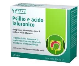 Psillio e acido ialuronico 20 bustine - teva italia
